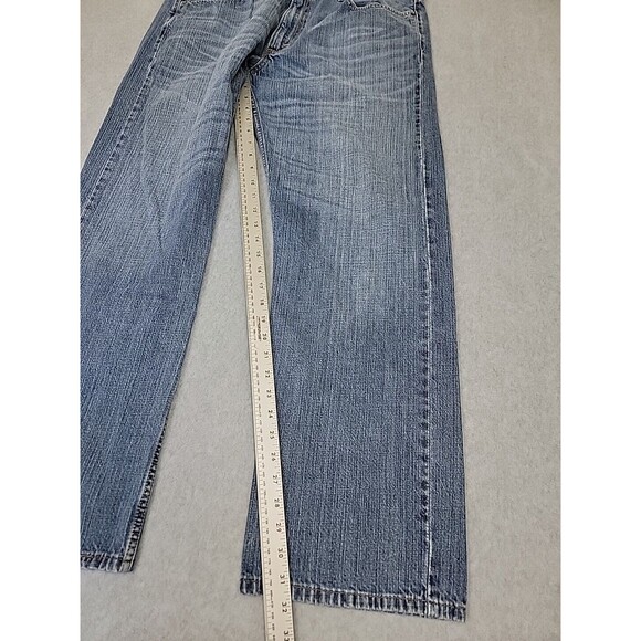 Levis 569 Mens Jeans 38x32 Loose Baggy Straight Blue Cotton Whiskered Mid Rise - Picture 2 of 15